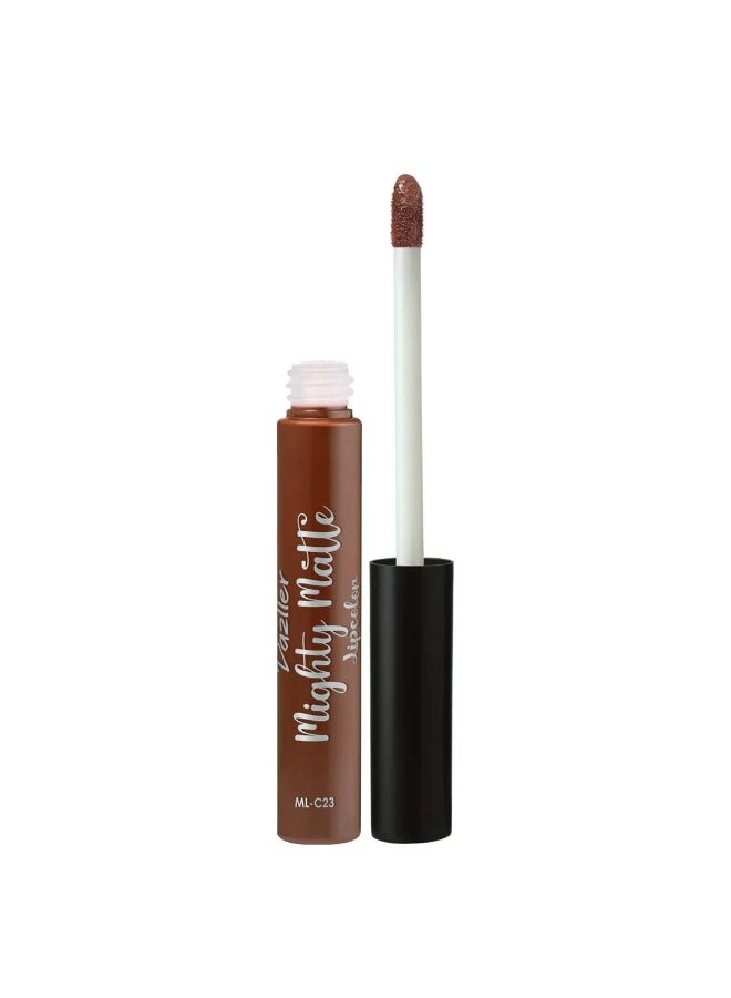Dazller Professional Liquid Matte Lipstick, Brown, Long-Lasting Formula, ML-C23